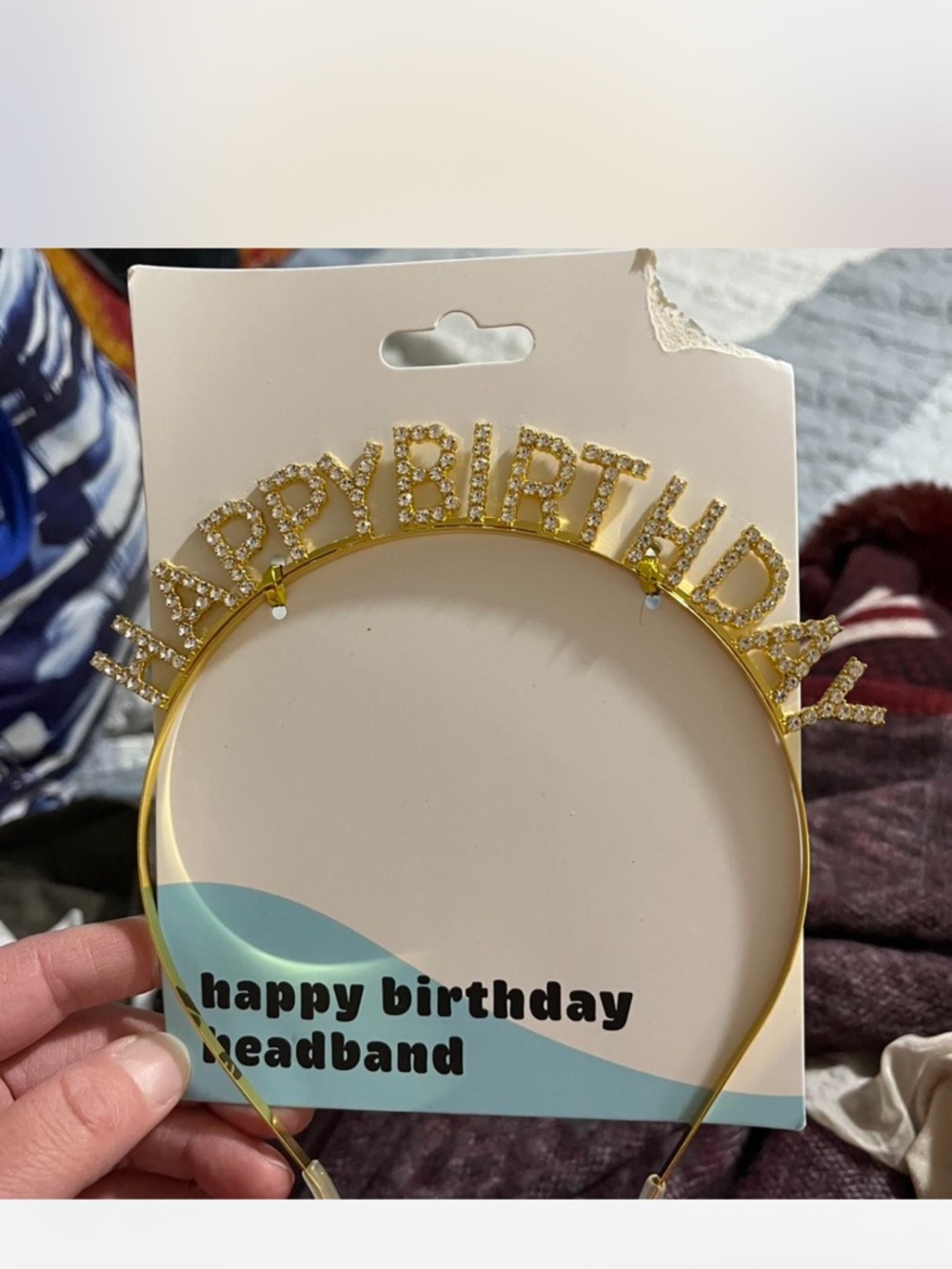 'Happy Birthday' Rhinestone Headband - Party Accessory